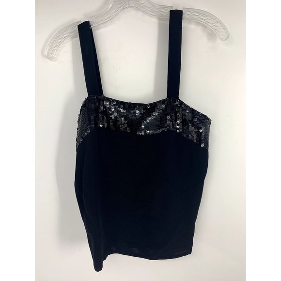 Vintage Nolan Miller Black Sequin Jacket w/ Dangling Beads Size 6 - Picture 4 of 6